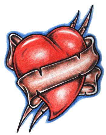 Heart tattoo by retinence-d30