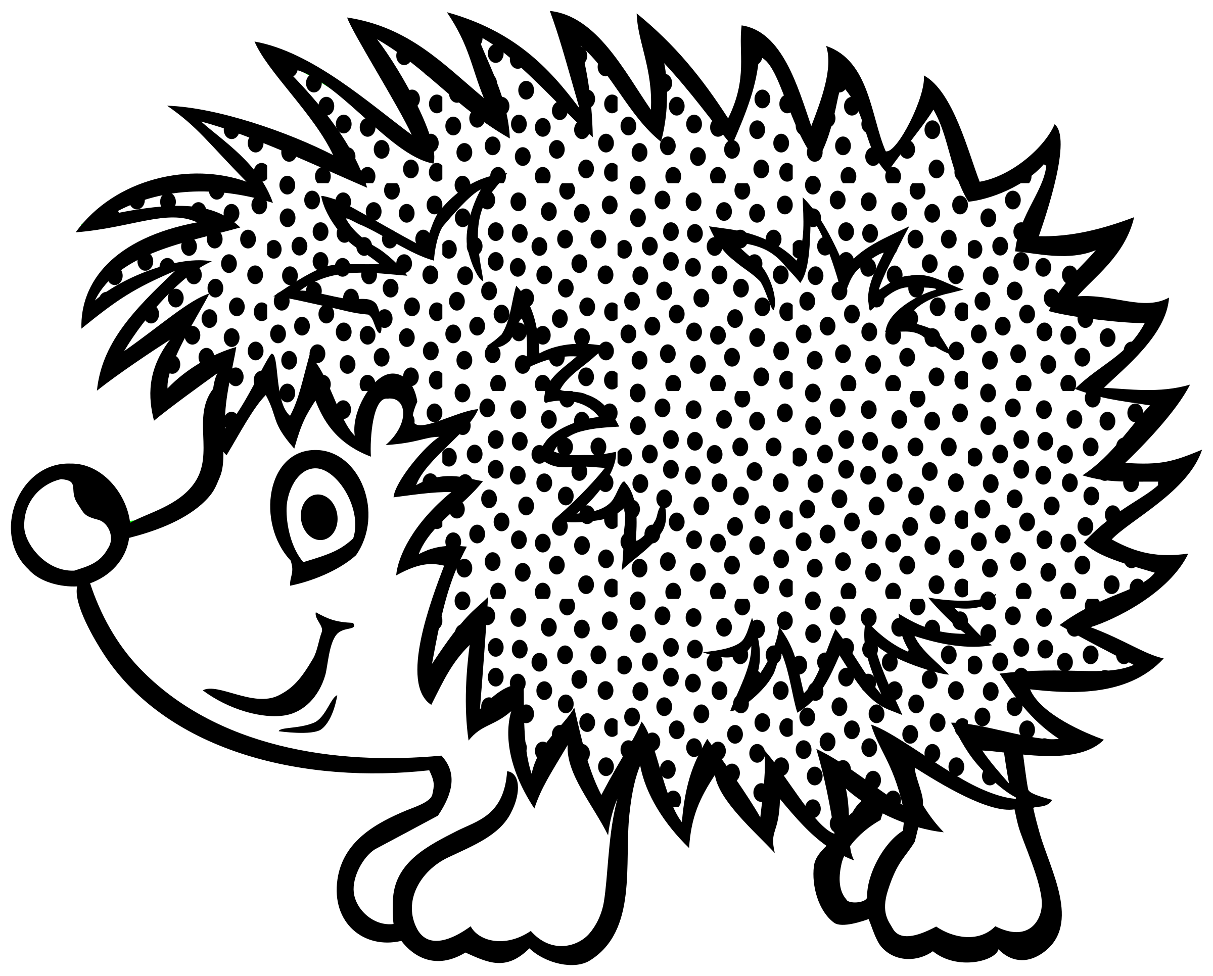Hedgehog PNG Black And White - 48649