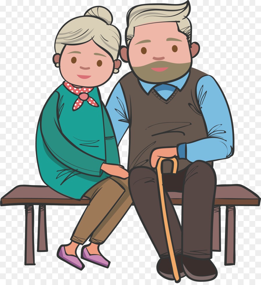 Bench Old age Grandparent - T