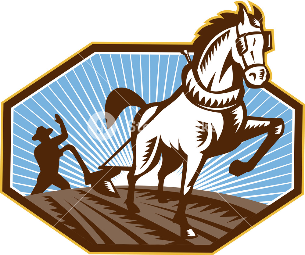 Horse And Plow PNG - 169449