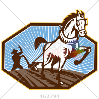 Horse And Plow PNG - 169463