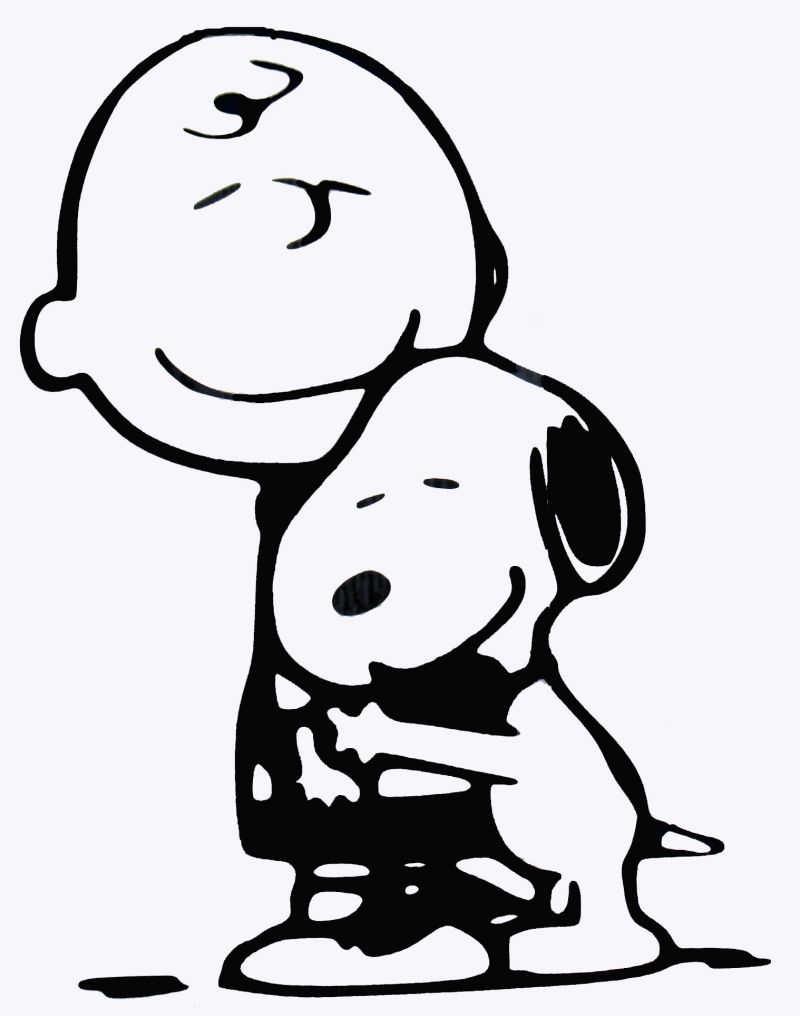 Hugs PNG Black And White - 145051