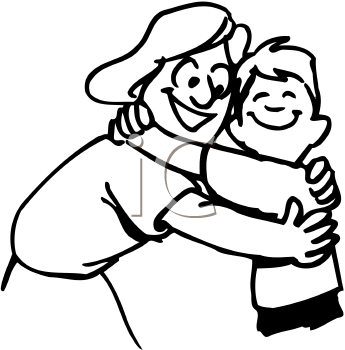 Hugs PNG Black And White - 145039