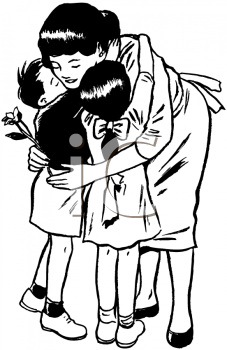 Hugs PNG Black And White - 145041