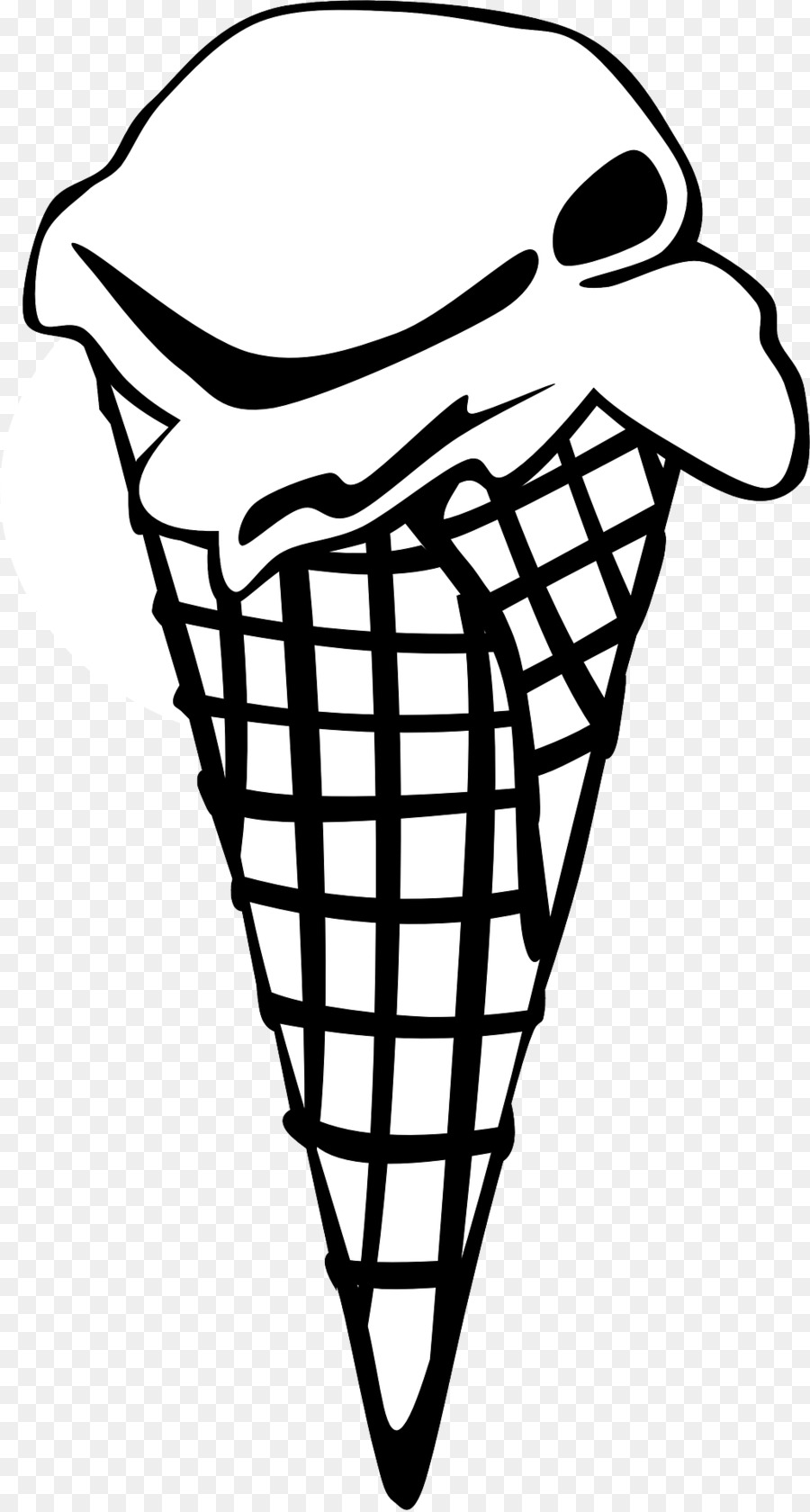 cone ice cream black sweet de