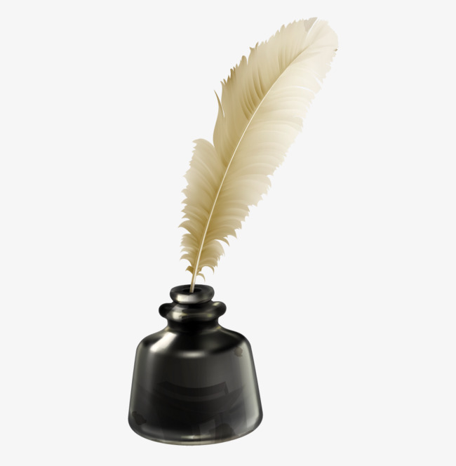 Ink Bottle And Feather PNG - 170315