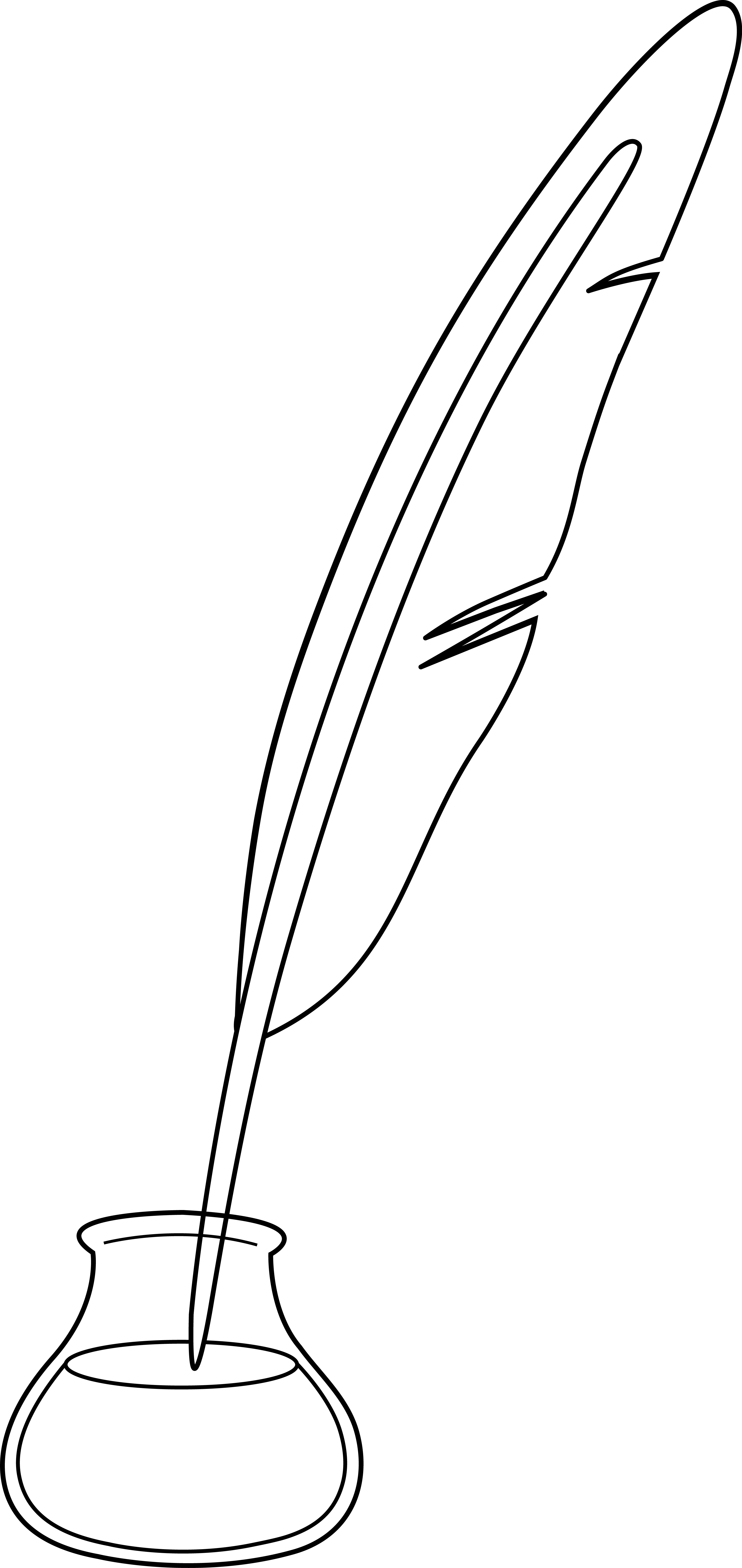 quill pen clip art black and 