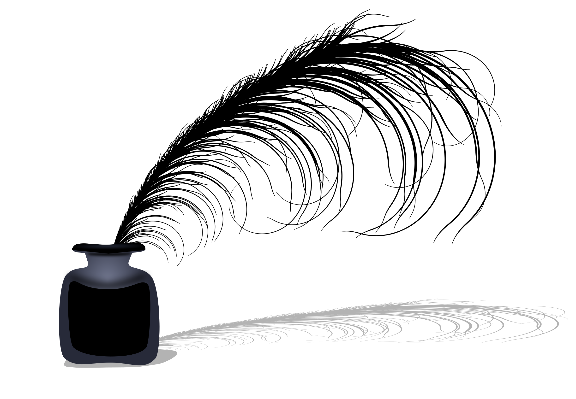 Ink Pot PNG Black And White - 147446