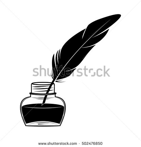 Ink Pot PNG Black And White - 147449