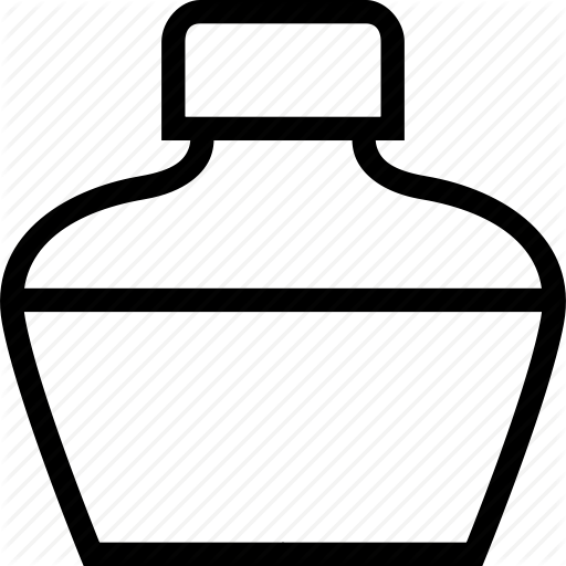 Ink Pot PNG Black And White - 147438