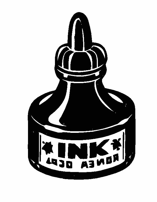 Ink Pot PNG Black And White - 147443