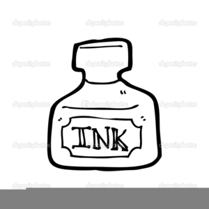Ink Pot PNG Black And White - 147445
