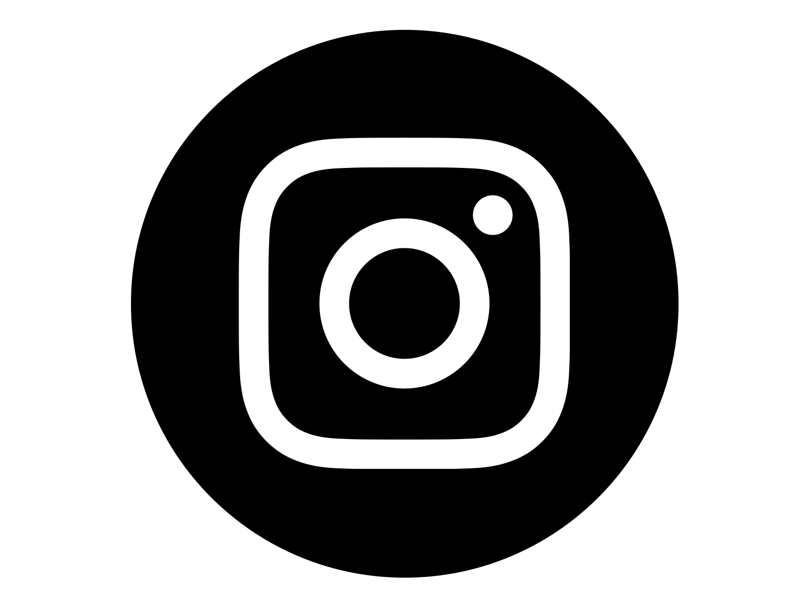 Instagram Icon White on Black