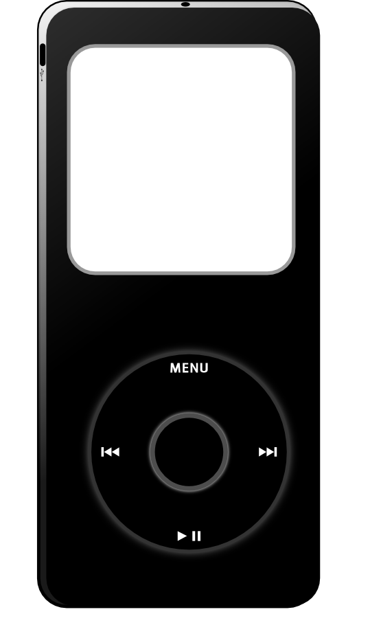 Ipod PNG Black And White - 70292