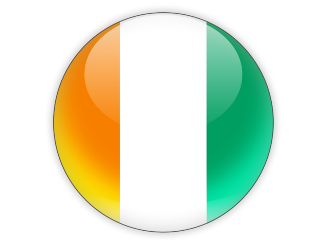 Ivory coast flag badge png
