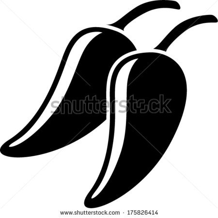 Jalapeno PNG Black And White - 70020