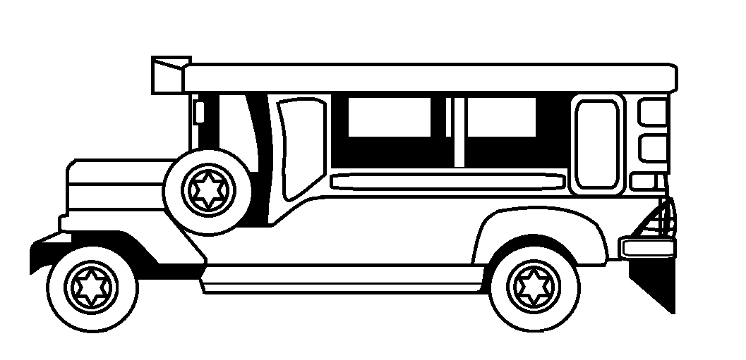 Jeep clipart black and white