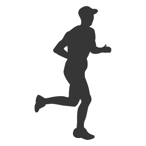 Man jogging silhouette png