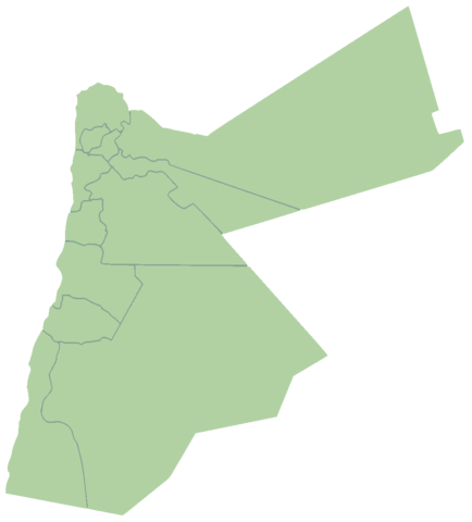 Jordan Governorates Blank