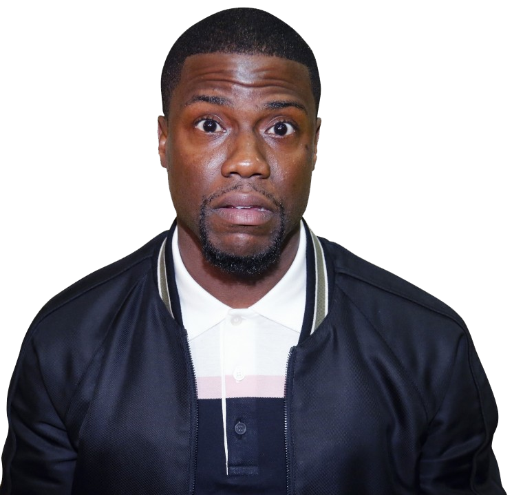 Kevin Hart in cool gray and w