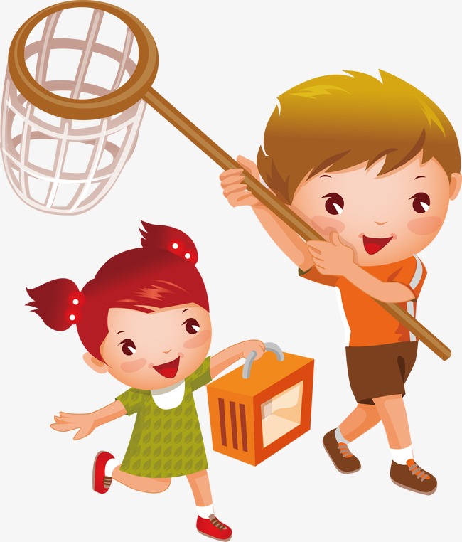 Happy children playing catch-