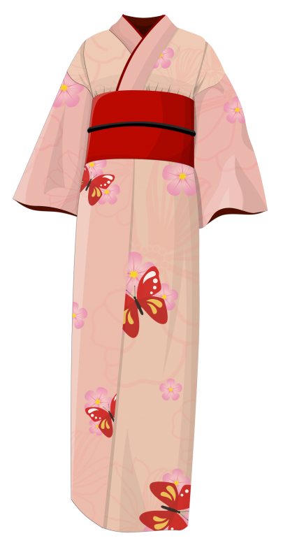 kimono, Blue Floral, Silk, Ja