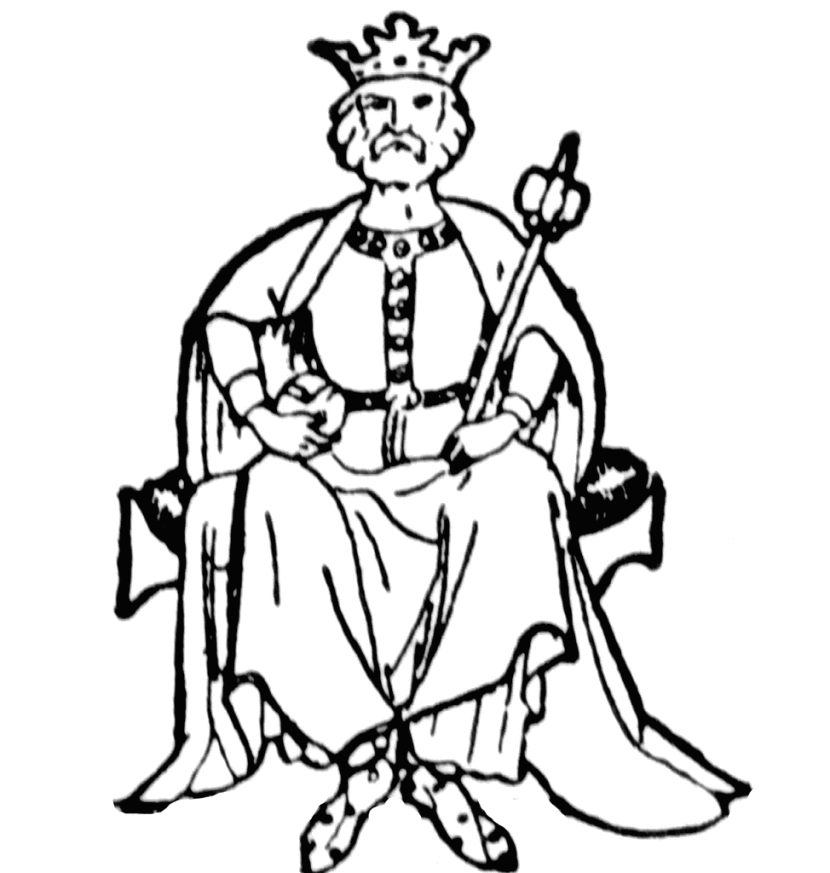 King On Throne PNG Black And White - 154471.