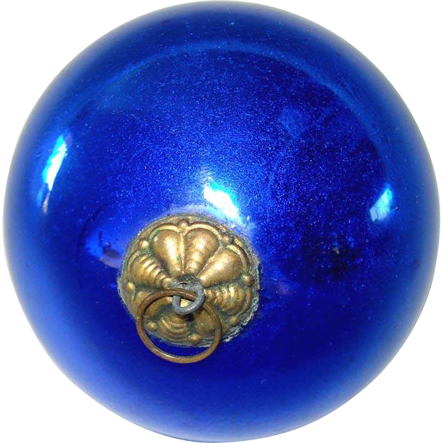 Antique 3 Inch Cobalt Blue Ge