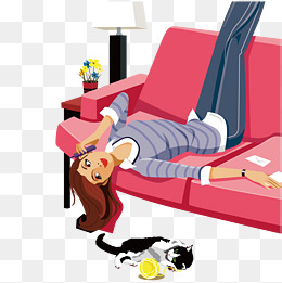 Lazy Girl PNG - 44382