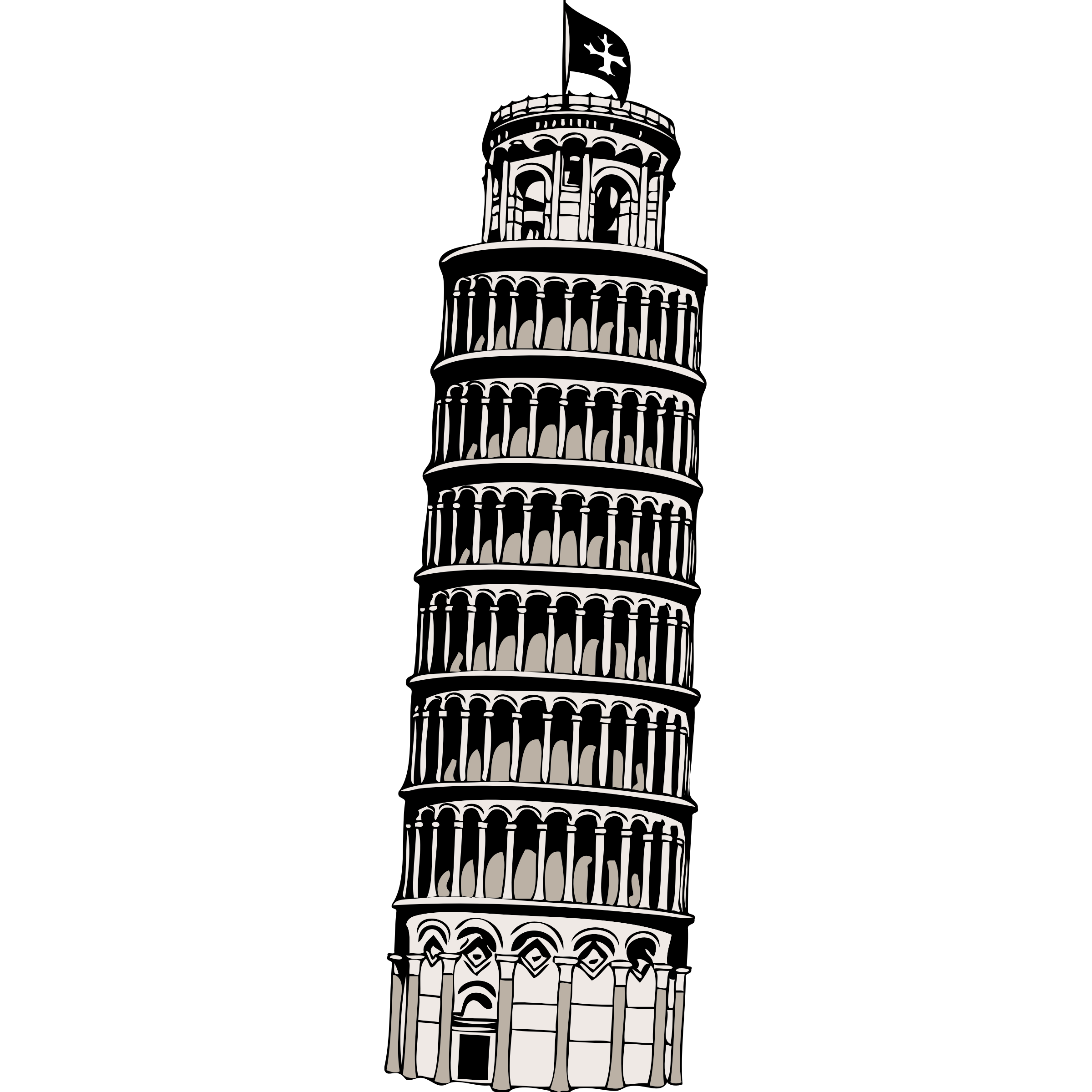 Free Clipart : Leaning tower 