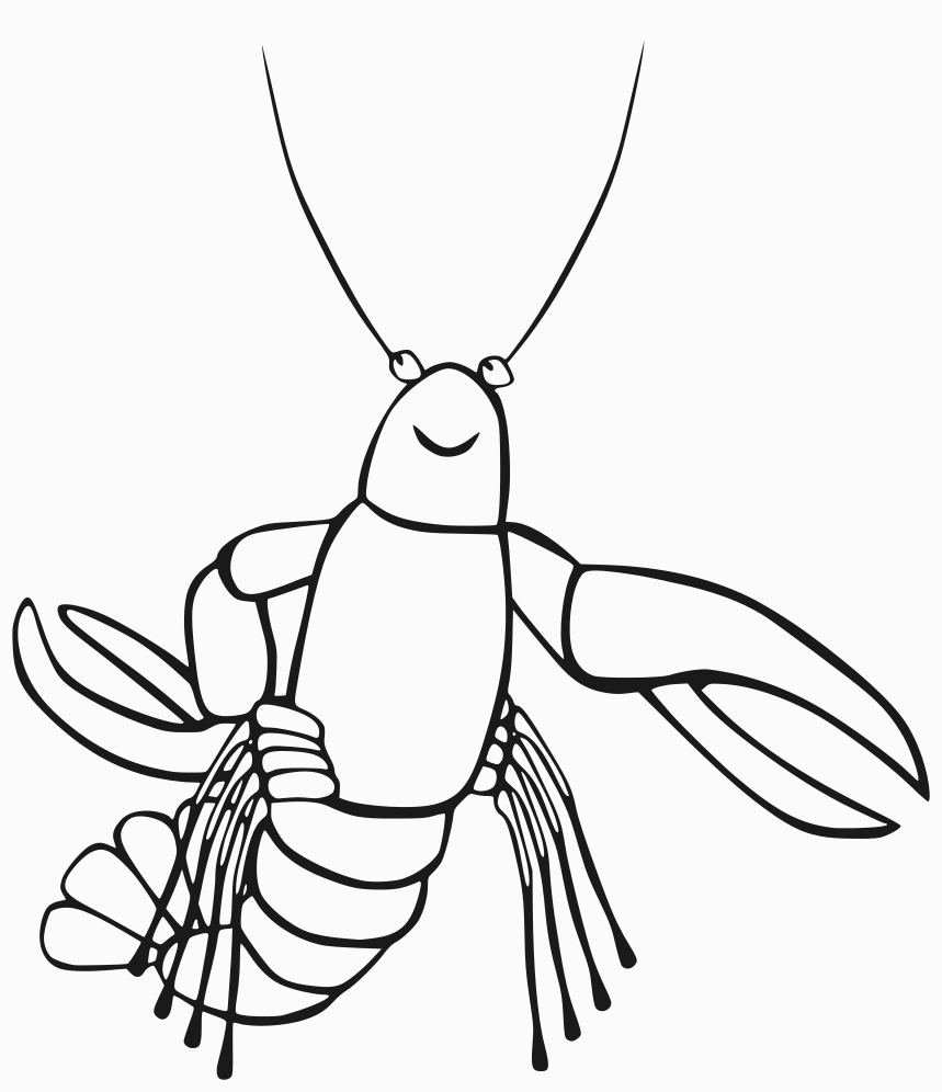 Lobster PNG Black And White - 45169