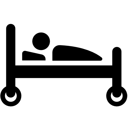person lying in a hospital be