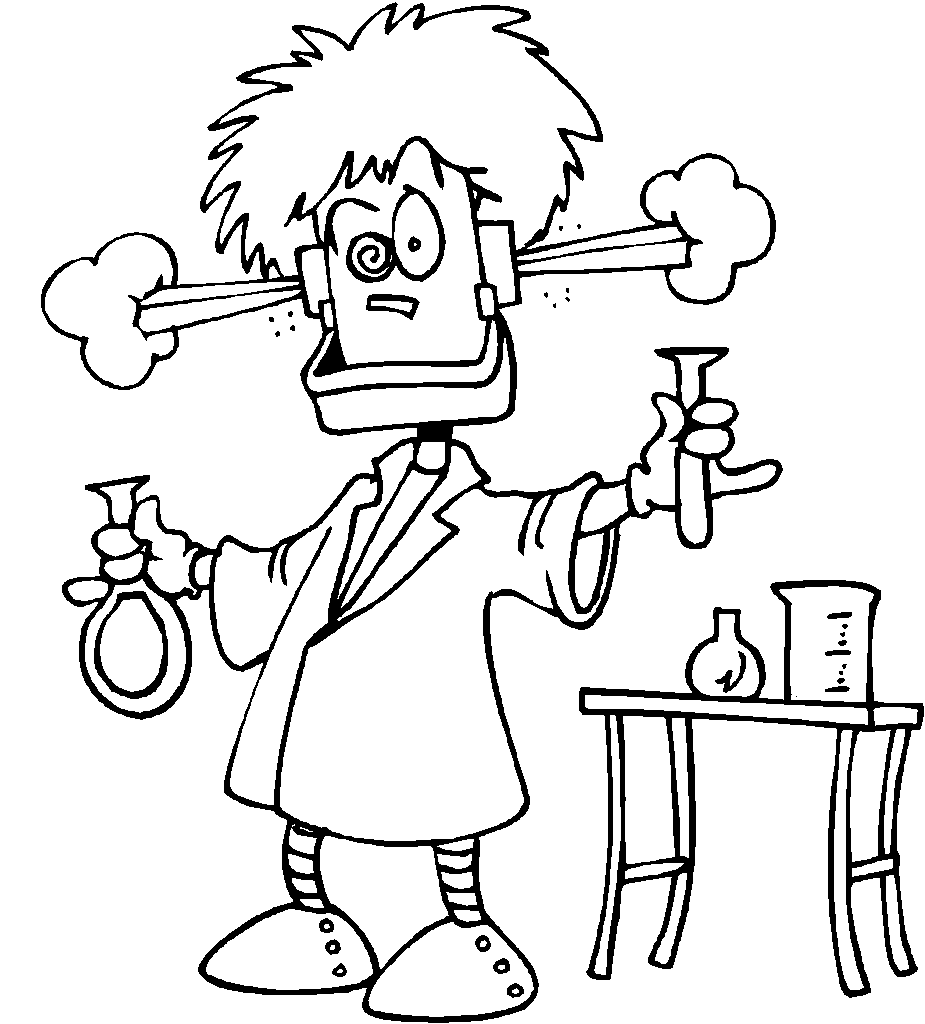 Mad Scientist PNG Black And White - 61588