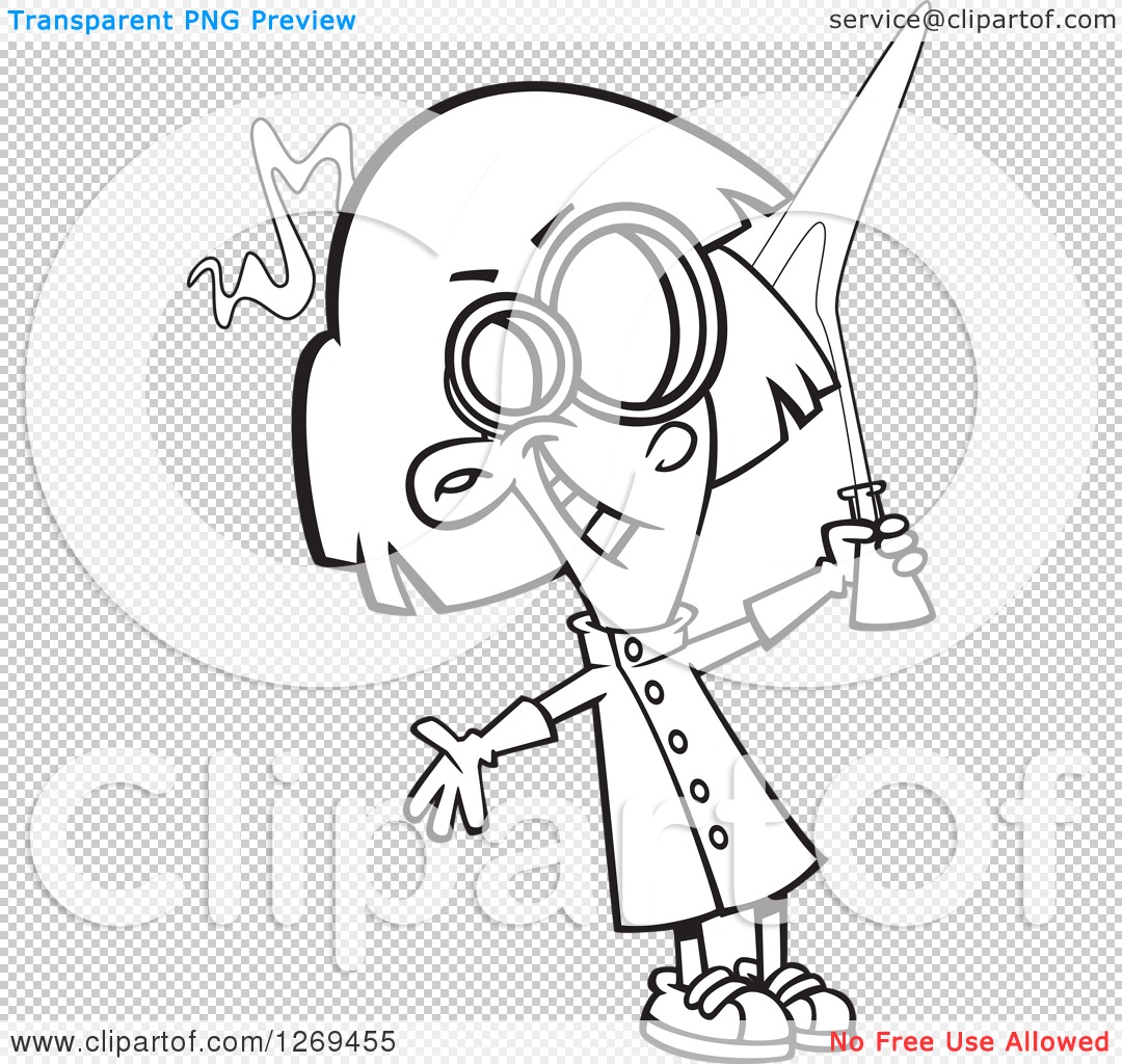 Mad Scientist PNG Black And White - 61592