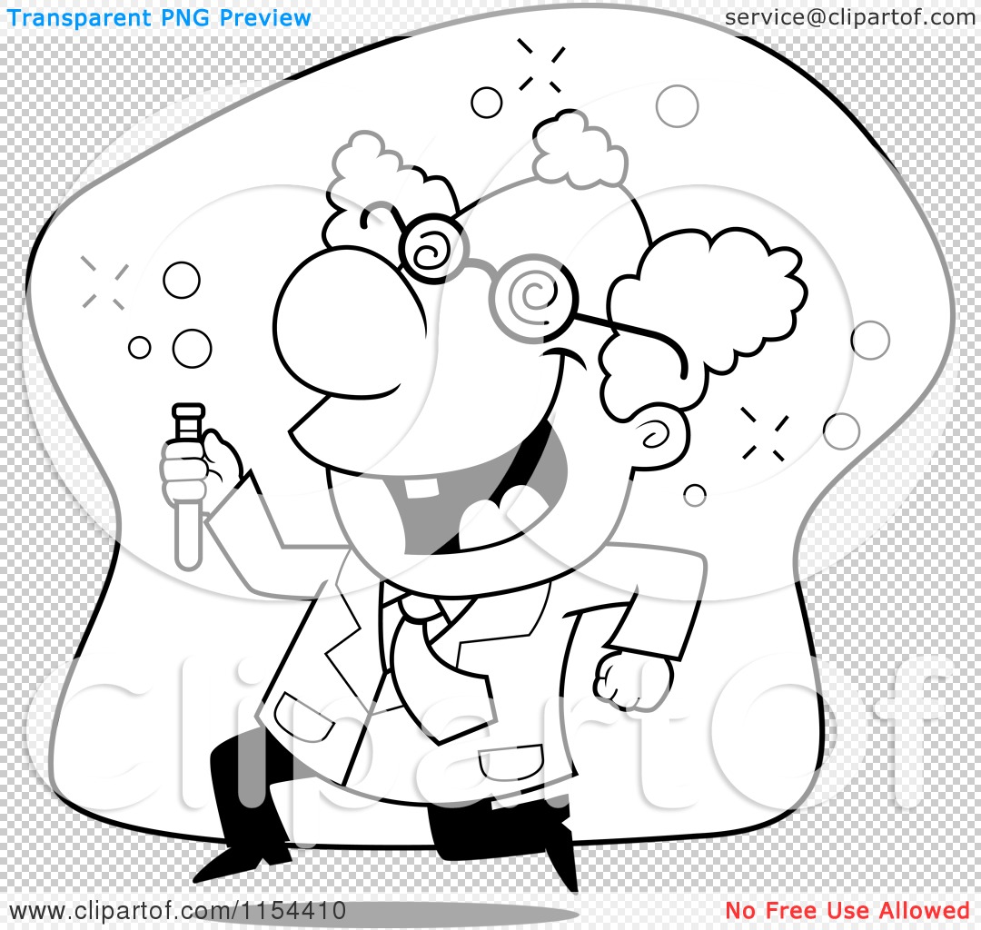 Mad Scientist PNG Black And White - 61590