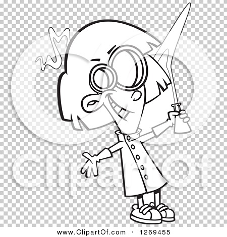 Mad Scientist PNG Black And White - 61594