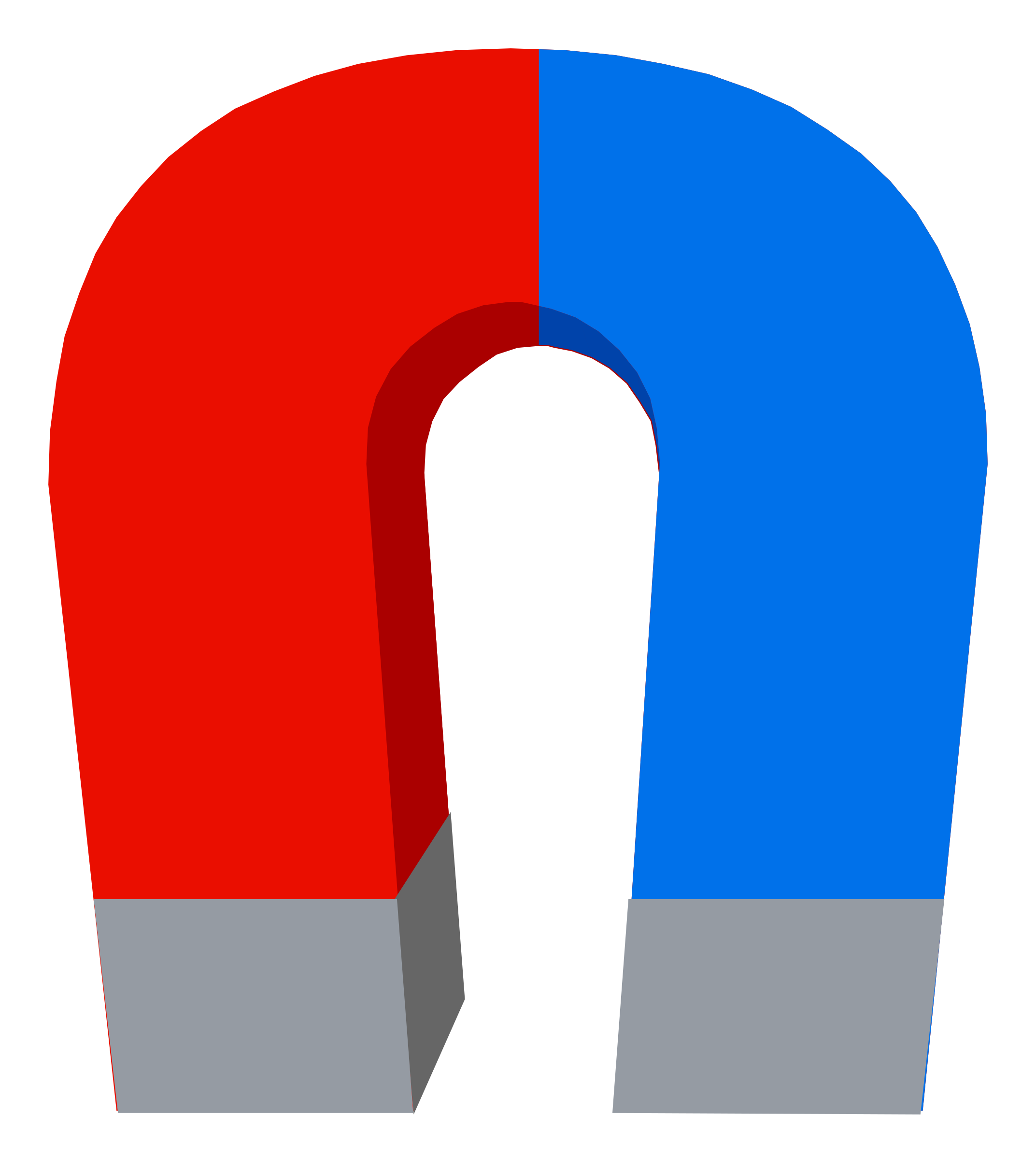 Red and blue magnet
