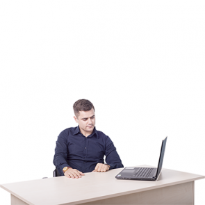 Man Sitting At Desk PNG - 169940