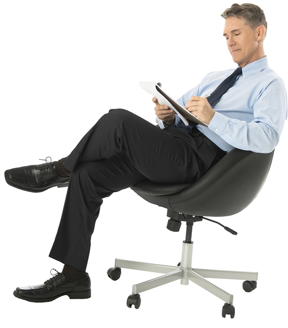 Man Sitting At Desk PNG-PlusP