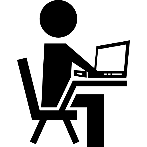 Man On Computer Image