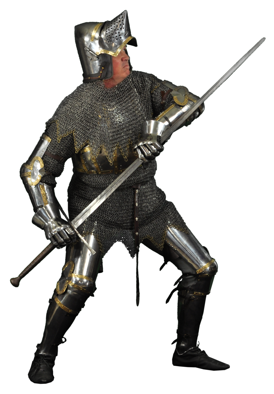 Medieval Dark Knight in armor