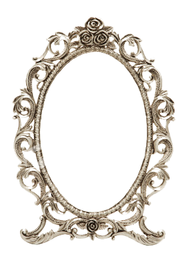 Mirror Wall Light Silver Oval