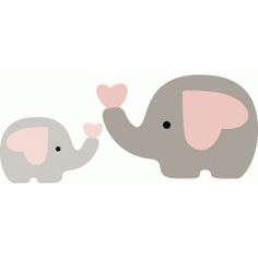 Mom And Baby Elephant PNG - 161138