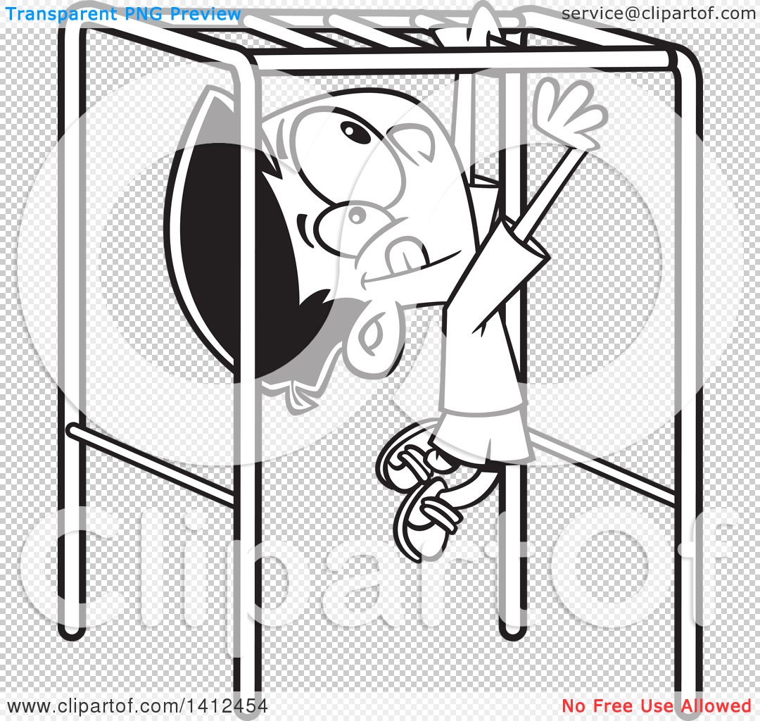 Monkey Bars PNG Black And White - 137375