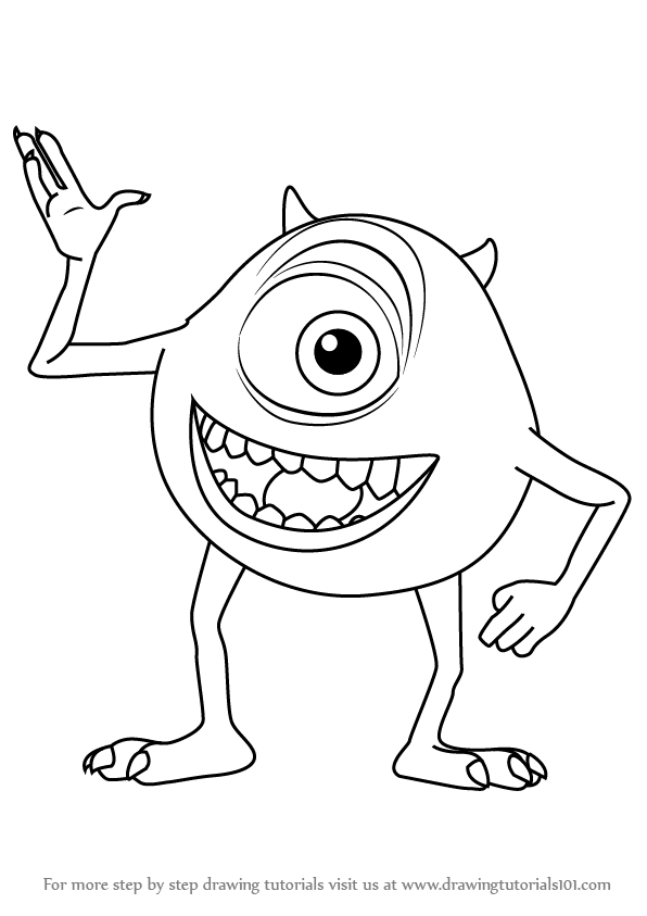 Monster Inc PNG Black And White - 52575