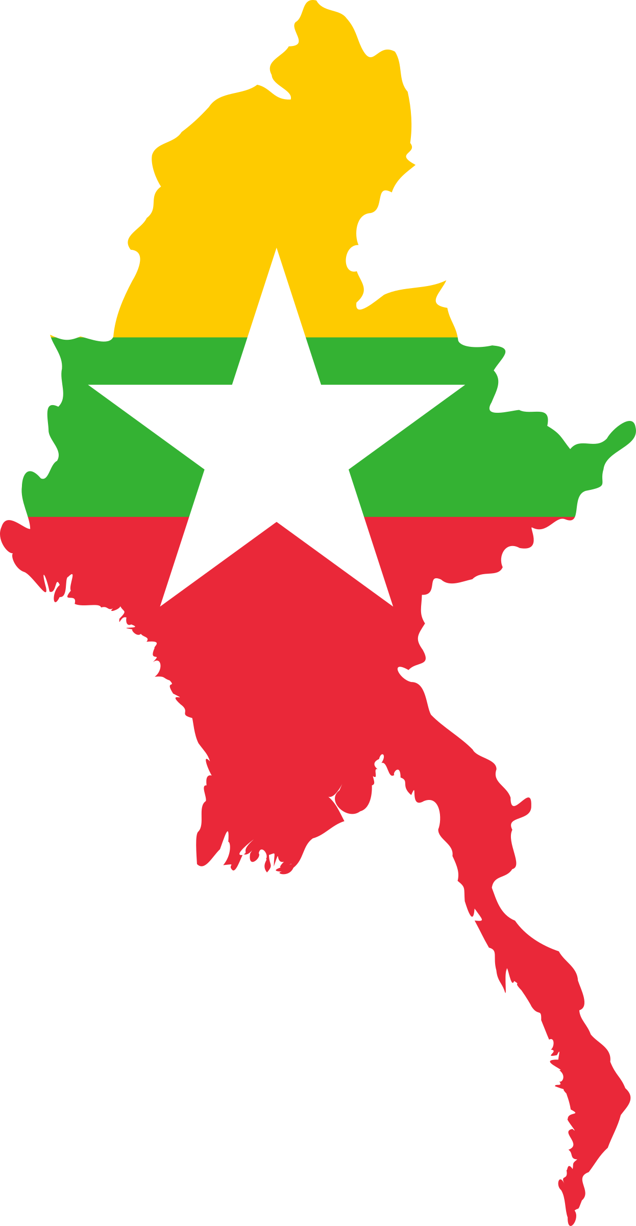 PNG. Myanmar flag icon - free