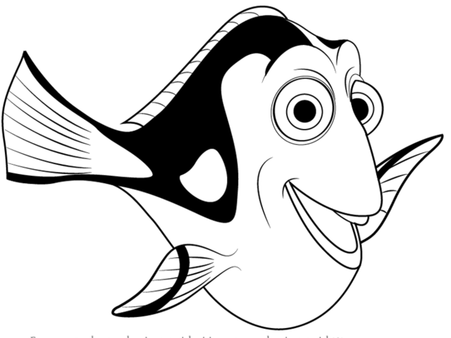Nemo Fish PNG Black And White - 154356
