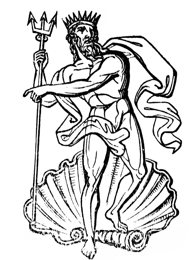 Neptune PNG Black And White - 74516