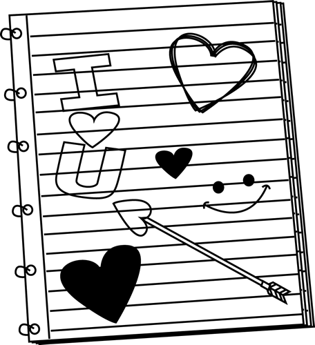 Note Book PNG Black And White - 160784