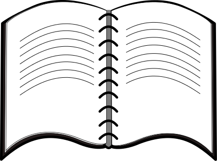Note Book PNG Black And White - 160786